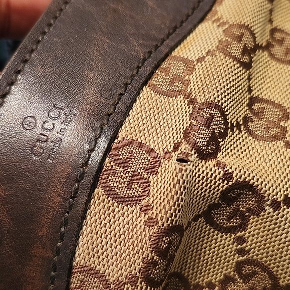 Gucci Canvas/Leather Logo Shoulder Bag Rare - Picture 15 of 17